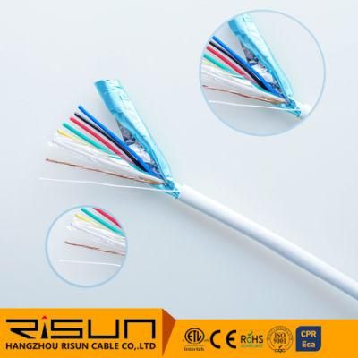 2X0.75mm + 4X0.22mm White Flexible Shielded Alarm Cable