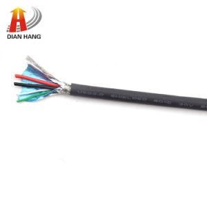 PVC Awm UL2725 5core Wire Black 4mm Data Cable Wire Aluminum USB Cable PVC Insulated Round Flexible Cable Control Electrical PVC Wire Cable