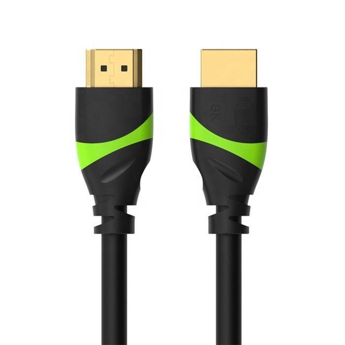 China Manufacturer 0.5m to 5m Braid Shielding Gold Plated Standard 19+1 Cores 2.1 HDMI 8K Cable