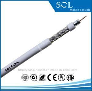 75Ohm White Jacket Communication RG6/U Coaxial Cable