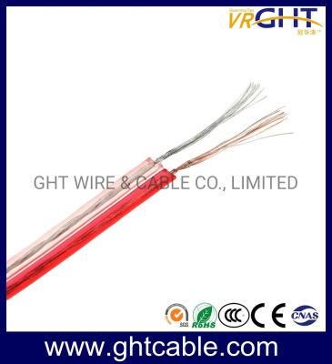 Transparent Flexible Rvb Cable Speaker Cable (2X0.5mmsq CCA Conductor)