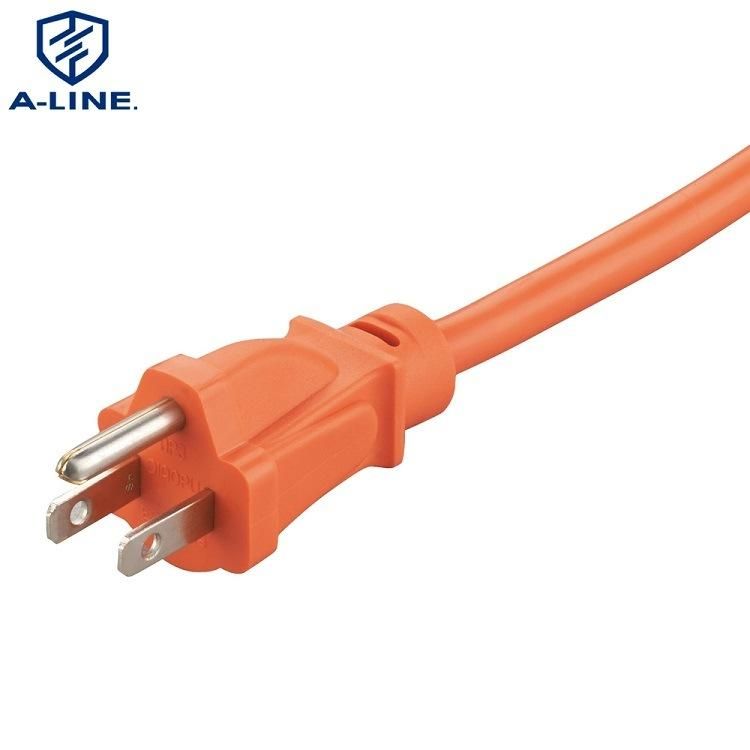 UL Approval American 3 Pins Power Extension Cord