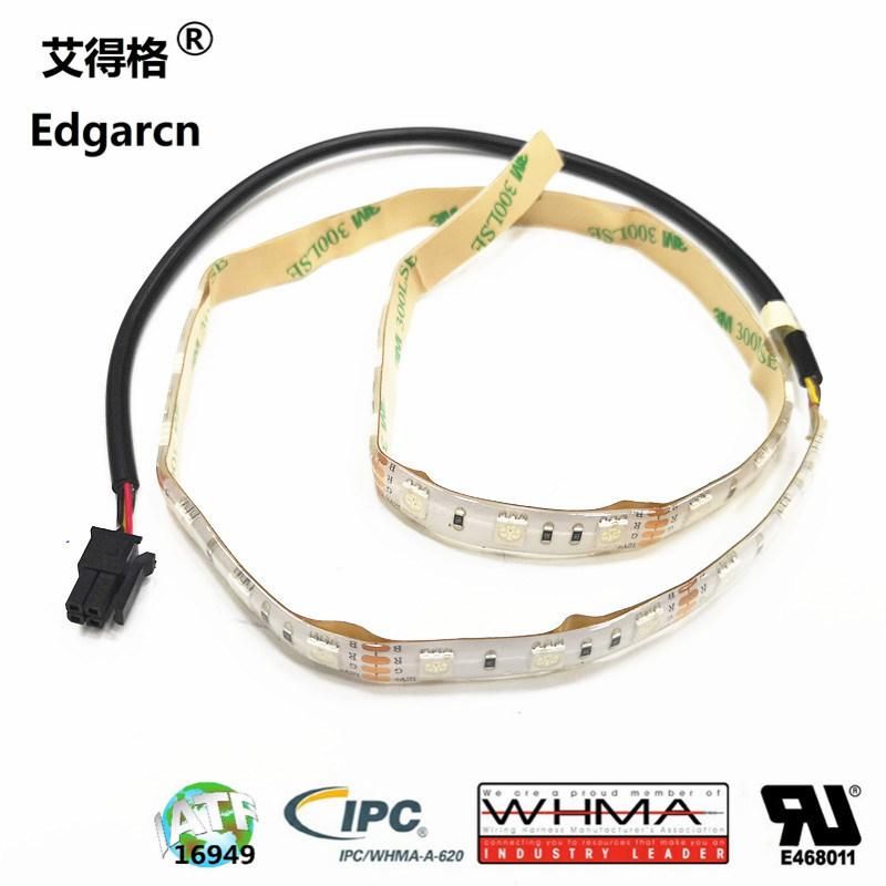 Micro Fit 3.0 to 12V Waterproof RGB Cl-5050RGB60 SMD LED Flex Tape Strip Light Cable