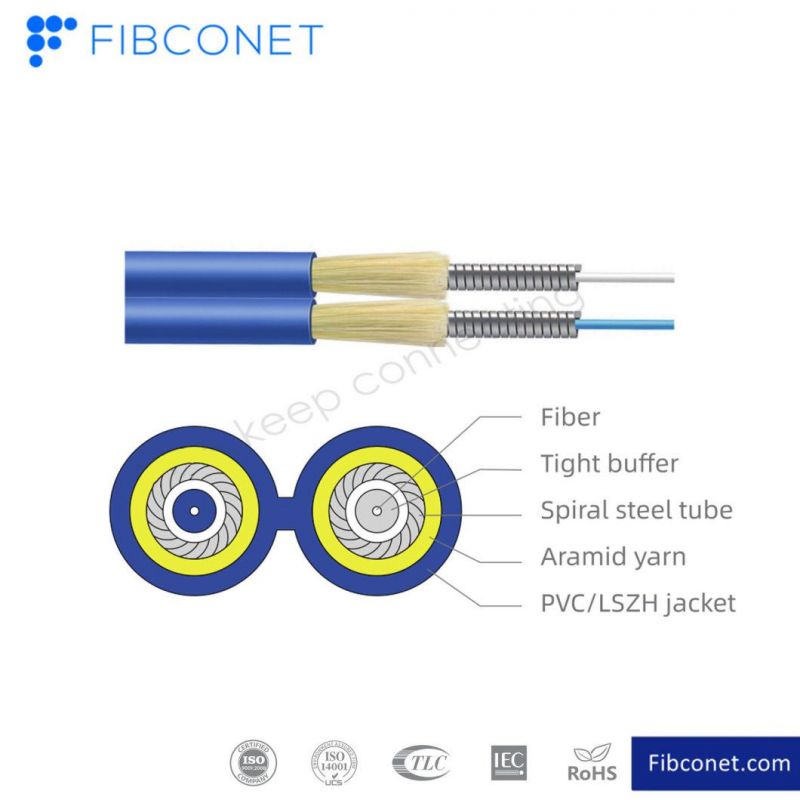FTTH Gjsfjbv Dx Double Tube Spiral Armored Cable