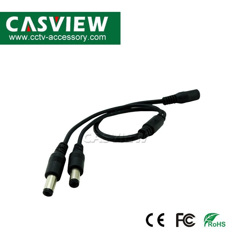 Cable DC 1 Female to 2 Male Plug Power Jack Adapter Connector for CCTV Camera LED Strip Light 2 Splitter