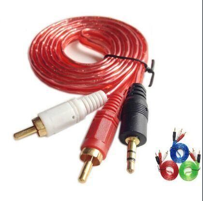 Audio Video Cable RCA Cable 2RCA to 3.5 Stereo Transparent Cable