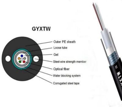 Wholesale Distribution 12 24 Core GYXTW Outdoor Overhead Underground Fiber Optic Cable From China Factory
