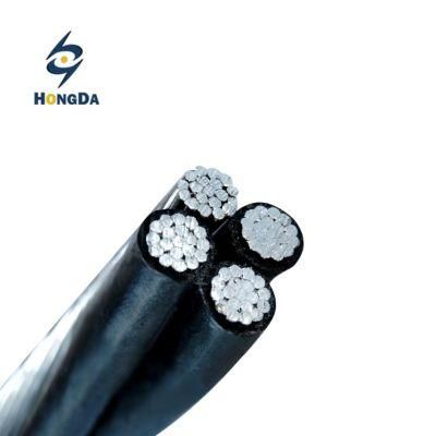 Transformer Cable ABC Cable AAC Conductor 1/0AWG 2AWG 16mm2 25mm2 Black XLPE Insulation Overhead Cable