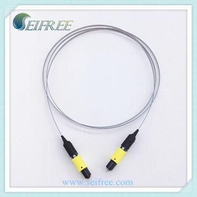 MPO 12-Ribbon Optical Fiber Patch Cord, Multi-Mode Jumper Cable