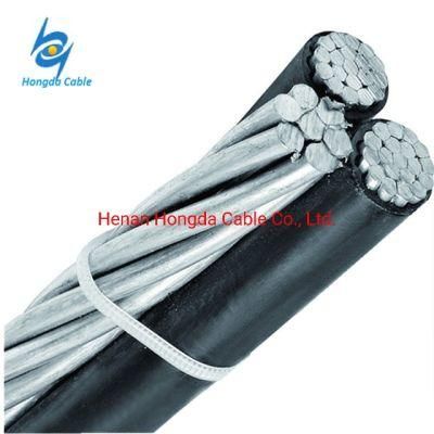 XLPE/PE Overhead Triplex Service Drop Line with Bare AAAC ABC Cable Crayfish 2*2/0+2/0AWG