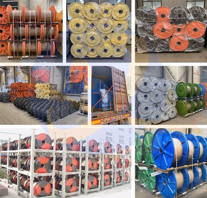 China Punching Spool Corrugated Cable Reel Steel Bobbin Price