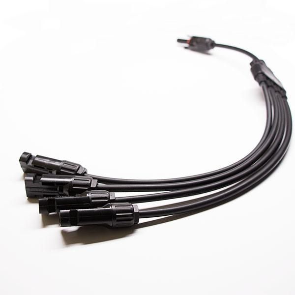 Y Branch 4 to 1 Male Female Mc4 Connector for PV