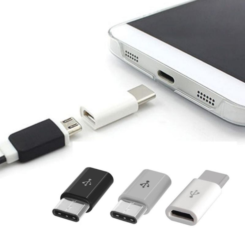 Android Type-C to Micro USB Adapter Plugs Type-C Female to Male Connector for Smartphone Computer TV Charging Converter