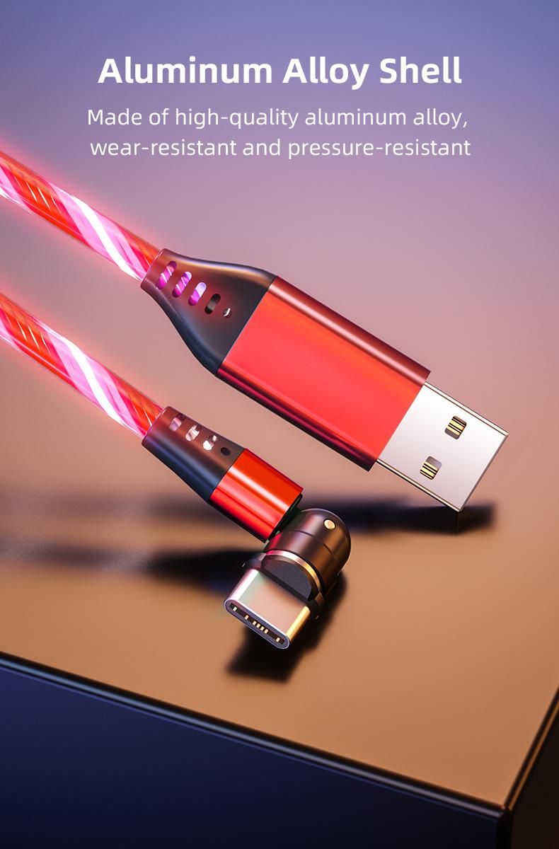 Hot Sale 3 in 1 2A Cable USB Fast Charger Magnetic Cable Type C Charging Magnetic Cable for Android iPhone