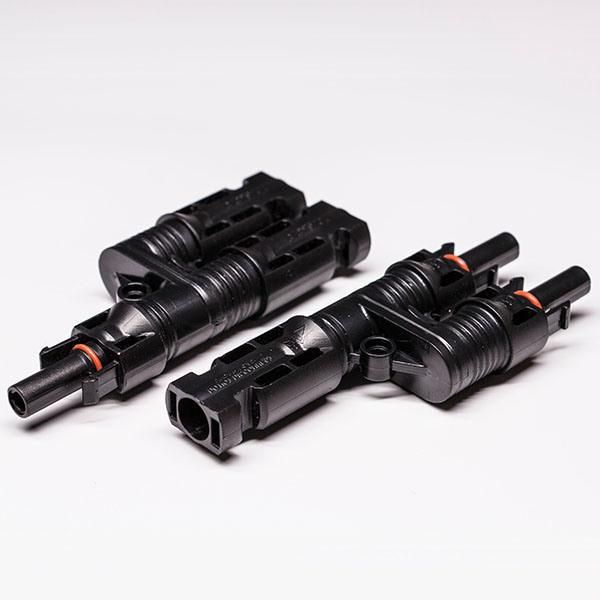 Photovoltaic Solar Panel Connectors and Cables T Branch Mc4 Connector Adapter
