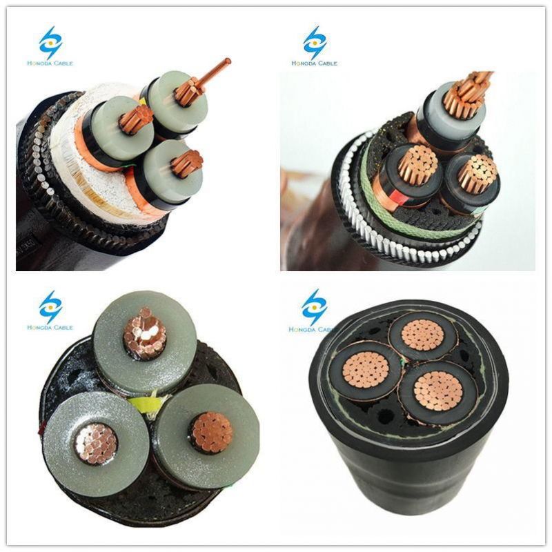 3 Core Copper Conductor Medium Voltage Armoured XLPE Insulated Power Cable