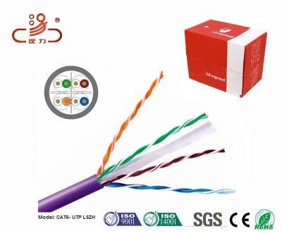 Network Cable &amp; Communication Cable UTP CAT6 23AWG LAN Cable CPR
