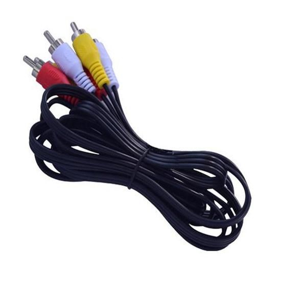 RCA Cable 3RCA 1.5m Transparent Wire AV Cable