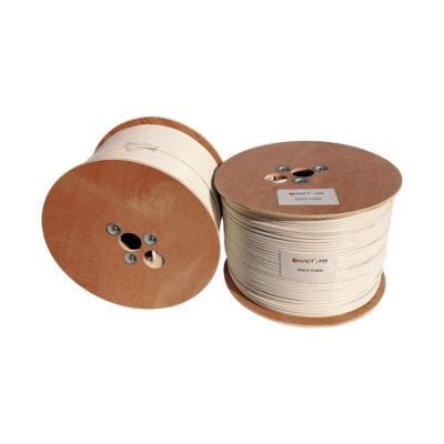 Shielded alarm cable 2x0.22mm2 Stranded conductors 7*0.2mm TCCA White PVC Outer Sheath