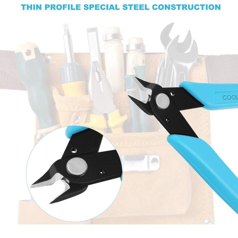 Olearn Wire Cutters Set, Wire Cutters for Jewelry Making, 5 Inch Professional Side Cutting Pliers with Internal Spring Electronic Shear Side Cutters Pliers