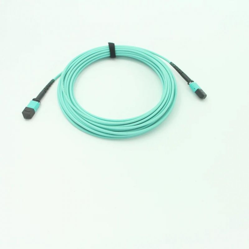 Optical Fiber MPO (female) -MPO (female) Om5 12 Core Mini Round Cable 10m