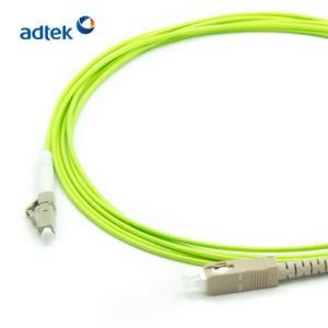 FC Light Green Multimode Duplex Fiber Optic Patch Cord Duplex Jumper Om5 Optical Patchcord