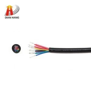 OEM/ODM Custom (20AWG 1 Pin +Braid) 2 Core+18AWG 7 Core+Fill+Non-Woven Fabric Black Color Control Multi-Core Cable PVC Insulated Control Wire