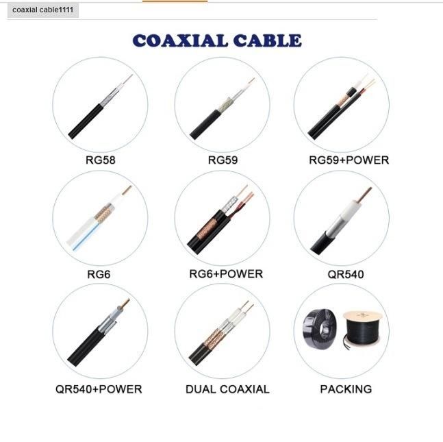 RG6 Coaxial Cable with Power Cable Rg59 RG6 Coaxial Cable