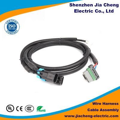 Custom Make Automotive Electrical Wiring Harness 4 Pin and 2 Pin Waterproof Connector Engine Wire Harness