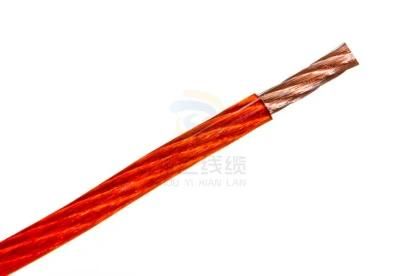 Transparent PVC Copper Conductor Flexible Battery Cable