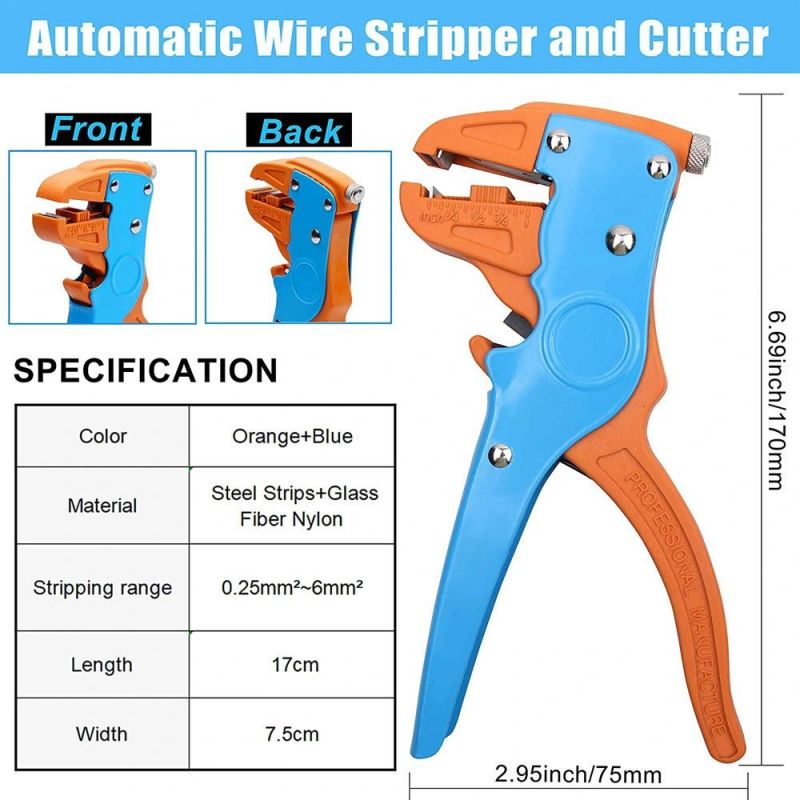 Olearn Automatic Wire Stripper and Cutter, Heavy Duty Wire Stripping Tool 2 in 1 and Wire Stripper Tool for Electronic and Automotive Repair