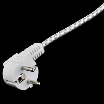 European 3pins Power Plug with Braided Wire