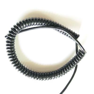 High Quality Coiled Cable 4core 0.75mm2, 0.1mm2, 20AWG Spiral Cable Spring Wire Coiled Cable Electrical Spiral Cables 4core 0.75mm2