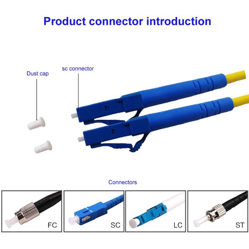 Sc/APC~Sc/Upc Multi-Mode Duplex Fiber Optic Patch Cord Pigtail Jumper