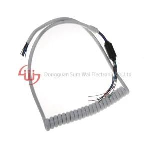 Customized PU Spring Coil Cable with Ferrite Core