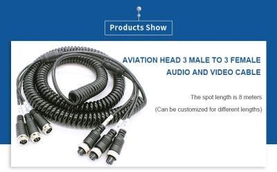 4 Pin Aviation Connector Cables 8m Spring Line M12