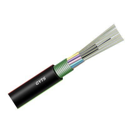 China Factory Supply Optical Fiber Cable G652D 24 Core 48 Core GYTS Armoured for Outdoor Optic Fiber Cable