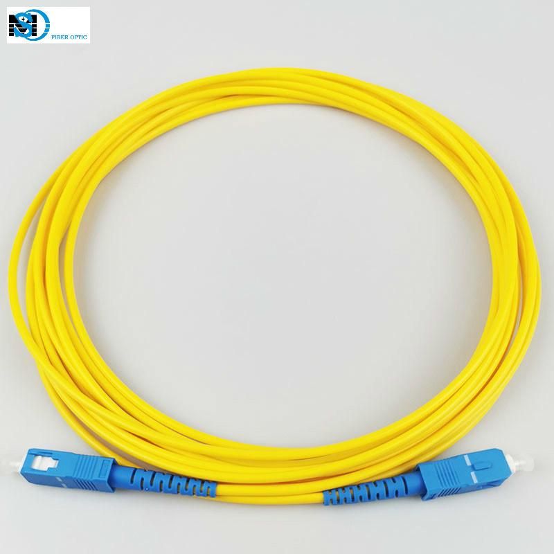 Single Mode Sc Optic Fiber Patch Cord 3m 5m 10m G652D Cable