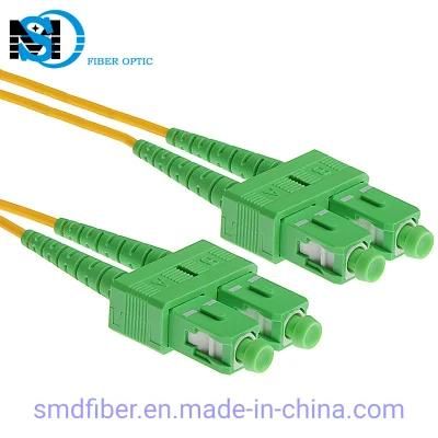 G652D Single Mode Fiber Optic Patch Cord Dx Sc / APC to Sc/APC