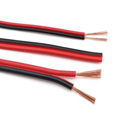 UL2468 Screened Electrical Flexible Red Black 2 Core PVC Insulation Flat Ribbon Cable Multi Core Cable