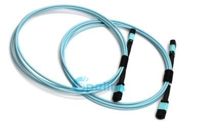 High Quality OEM High-Density Om3 MPO-MPO Trunk Fiber Optic Patch Cord with Factory