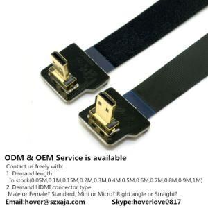 Xaja Ultra Thin Right Angle HDMI Cable Mini to Micro Flat HDMI Ribbon Cable