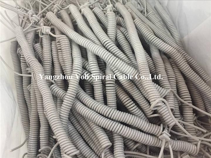 UV Resistance Flexible 4cores 5cores 7core PUR Spiral Wire Coiled Cable