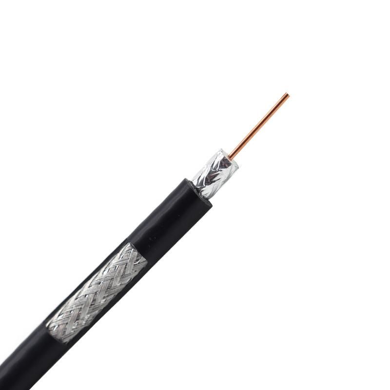OEM Rg-6 Kabel Messenger Antenna 75ohm 1.02 CCS Solid Copper 250 Feet 1000FT 305m Triple Shielded Screened CCTV Camera RG6 Wire Satellite Coaxial Cable