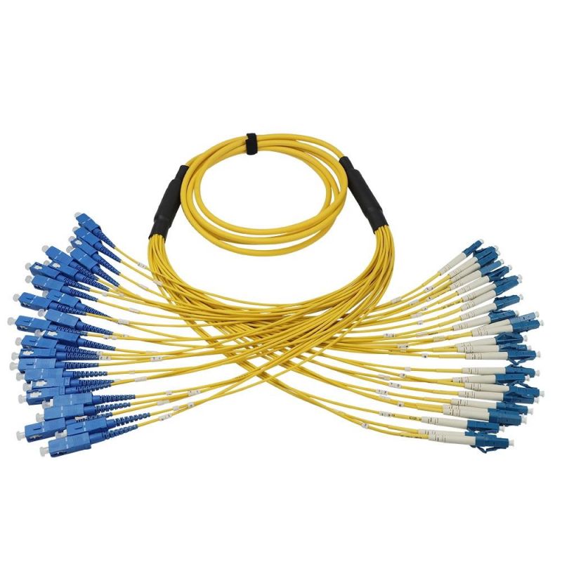 Fiber Optic Fanout LC-Sc G652D 24 Cores 10 Meters with Metal Fanout Kit