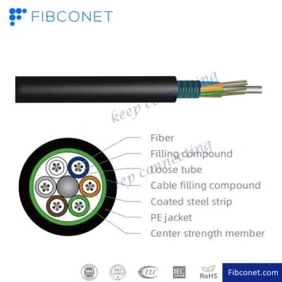 FTTH Outdoor 2-288 Core Single-Mode Optical Fiber GYTA Cable Stranded Aluminum Tape Cable