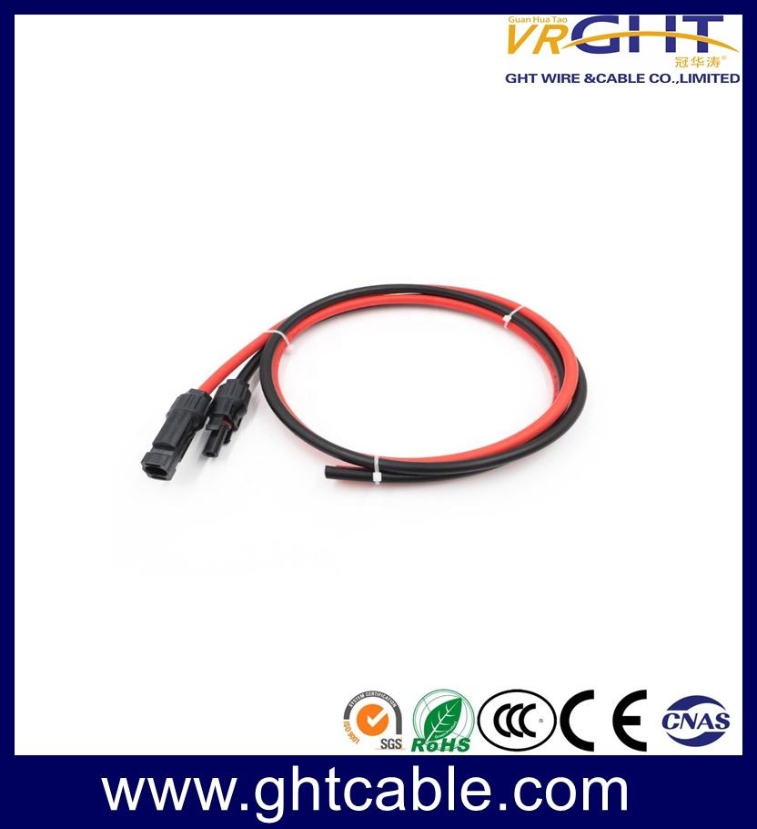 Black and Red Waterproof 3 Metres/10 Feet 4mm2 Solar Extension Cable with C4 Connectors Used for Solar PV