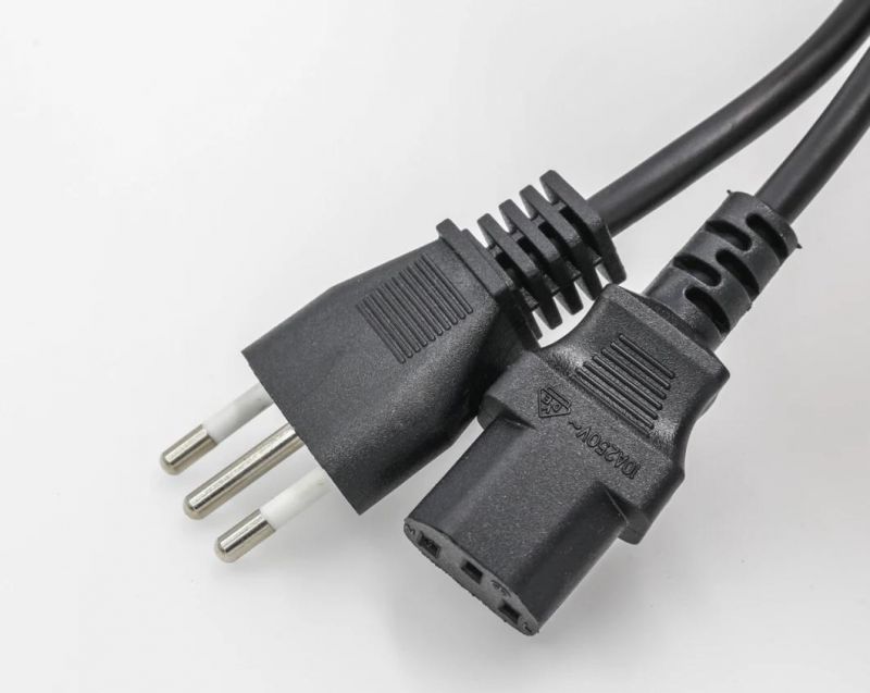 Italy Imq Certified Power Cord, Italy Two Heart Plug, Italy Two Round Pin Plug 250V 10A