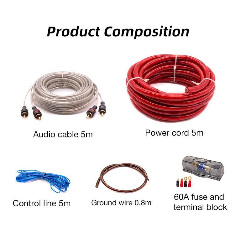 Factory Wholesale 2ga Copper-Clad Aluminum Material Power Amplifier Cable High-Power Car Audio Copper-Clad Aluminum Wire