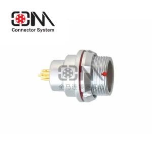 Qm F Series Zln Straight-Socket 12V Push Pull Connector